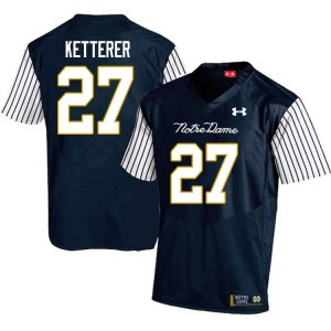 Notre Dame Fighting Irish Men's Chase Ketterer #27 Navy Under Armour Alternate Authentic Stitched College NCAA Football Jersey HSP6299UV